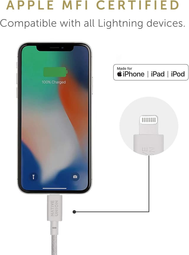 Detalle de Native Union Belt Cable USB-C to Lightning 3m