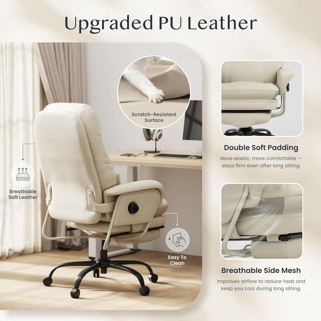 Thumbnail 5 de FLEXISPOT Cloudrest chaise ergonomique 165°