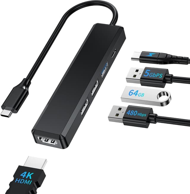 Imagen de BHHB M80 Hub USB‑C 5 in 1 con HDMI 4K e PD 100W 🔌 en OfertitasTOP