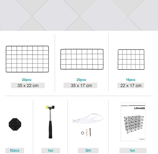 Detalle de SONGMICS LPI44HS Modular Shoe Cabinet with Mesh Panels (up to 15–16 pairs) and Anti-Tip Kit