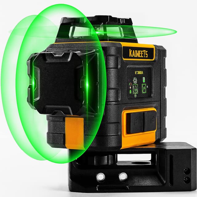 Detalle de KAIWEETS KT360A – niveau laser croix vert 3x360° autonivelant avec mode manuel