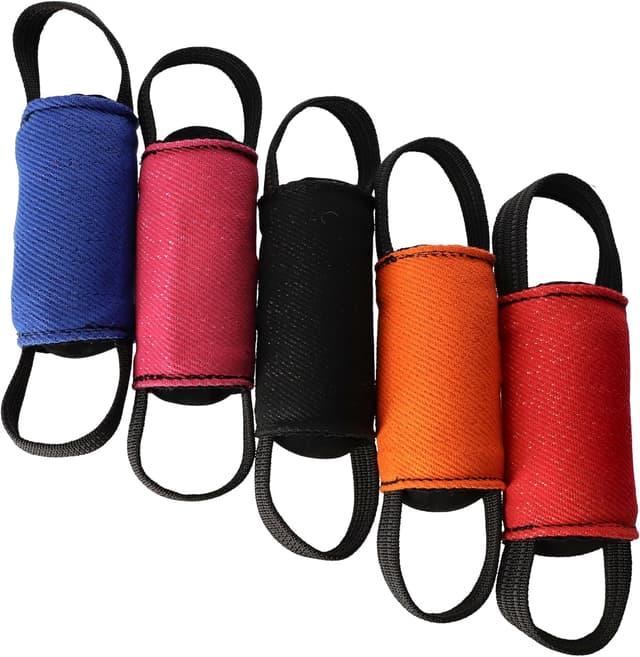 Detalle 2 de Dingo Gear Training Mini Walze aus Nylcot (2 Griffe) 15 x 6 cm, rot – Spiel- und Trainingsspielzeug