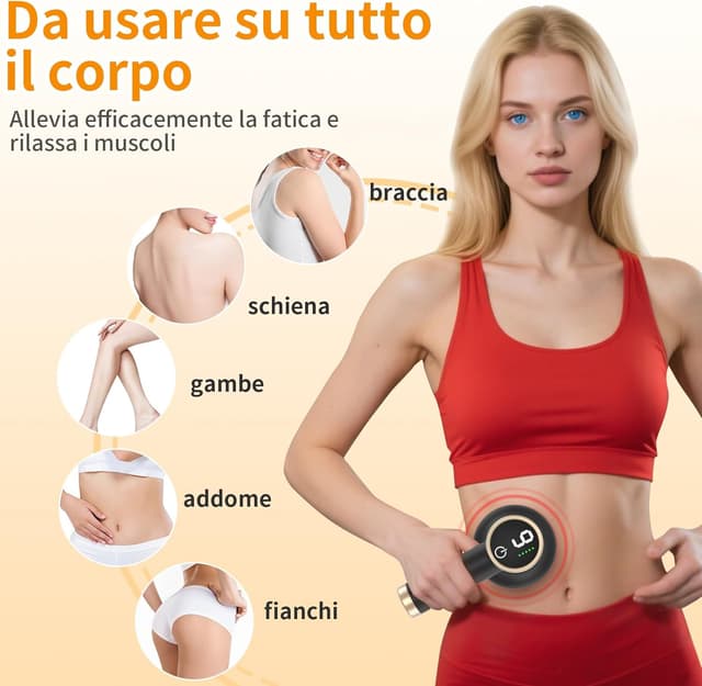 Detalle de TJXVX Massaggiatore Elettrico Anti-cellulite Senza Fili nero, 9 velocità e 8 testine