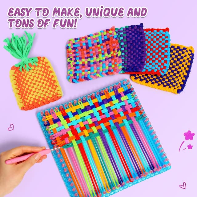 Detalle de Sunrad 2-in-1 Friendship Bracelet & Weaving Loom Kit for Kids