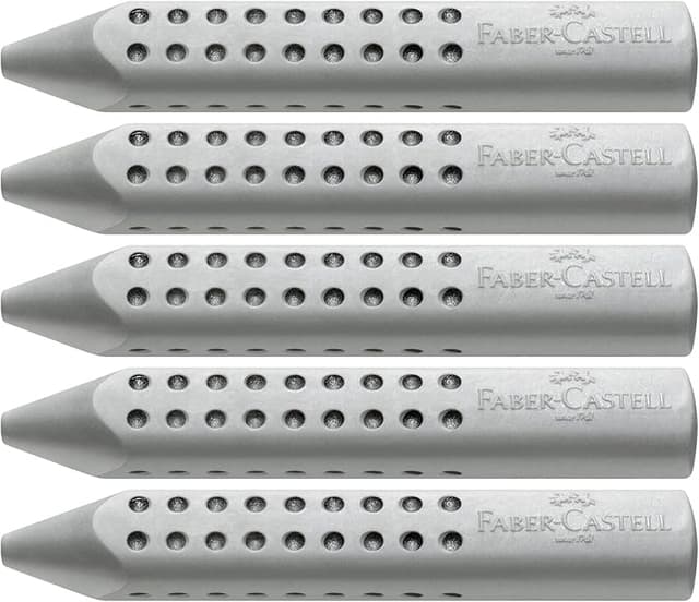 Detalle de Faber-Castell 187100 Grip 2001 - Gomas triangulares gris ✏