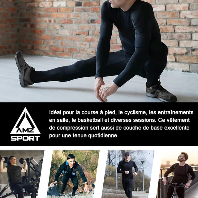 Thumbnail 5 de AMZSPORT Maillot de compression 4‑sens