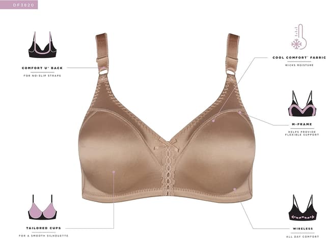 Thumbnail 4 de Bali Double Support Wireless Bra, Comfortsoft Full-Coverage