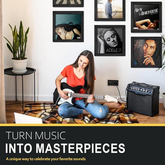 Thumbnail 5 de Emfogoo Porte Vinyle Murale 12x12 Noir