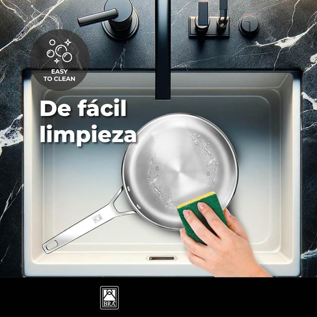 Thumbnail 3 de BRA Signature Set 3 Sartenes Acero Inox.20-24-26👩🍳