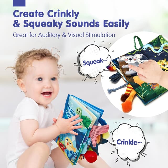 Thumbnail 4 de hahaland Crinkle Cloth Books 2-Pack for Babies