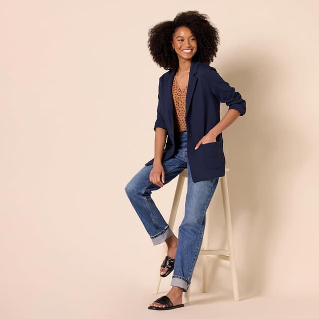 Thumbnail 4 de Amazon Essentials Ponte-Blazer lockerer Schnitt