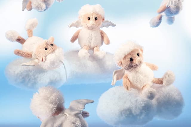 Detalle de Peluche Mini Ange Gardien Schaffer 3269 (version anglaise) beige, multicolore – 11 cm