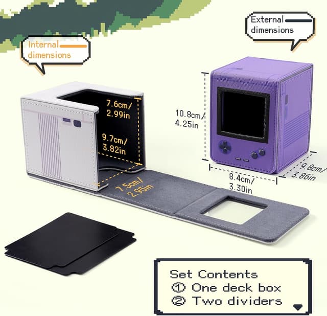 Detalle de Venssu Retro Gaming Console MTG deck box with commander display (MTG/TCG, yellow)