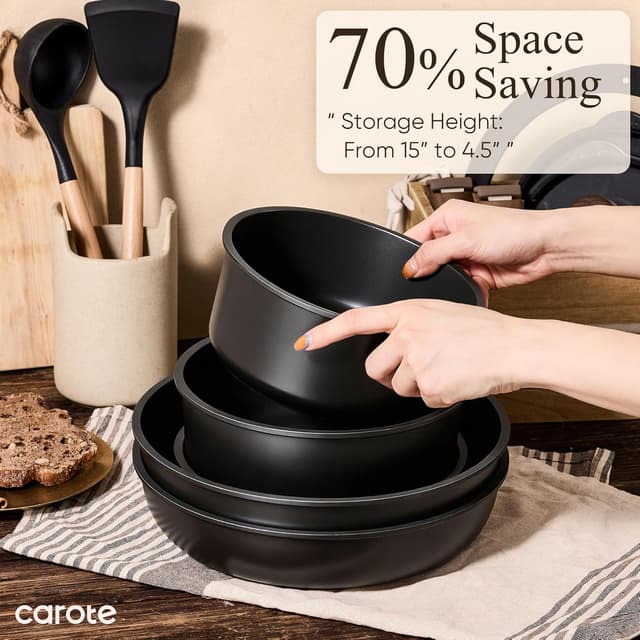 Detalle 2 de CAROTE 19pcs Detachable Handle Cookware Set
