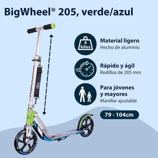 Thumbnail 1 de HUDORA Scooter BigWheel 205 patinete plegable, hasta 100 kg 🛴
