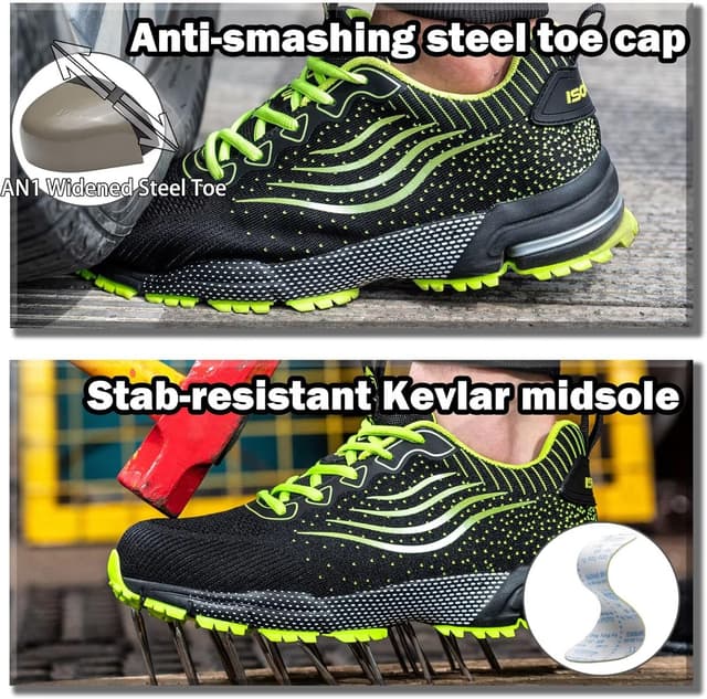 Detalle 2 de ISOOUS Sicherheitsschuhe mit Stahlkappe, leicht