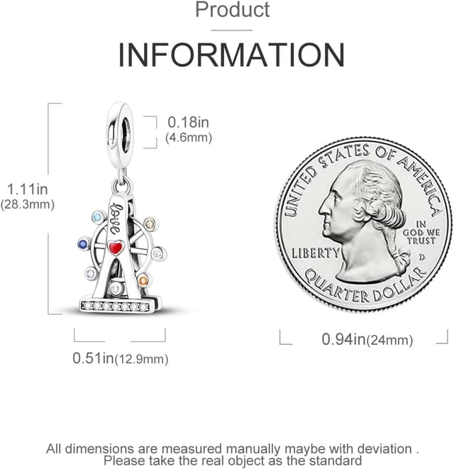Detalle de Parmuz 925 Sterling Silber Charms mit Glas- & Zirkonia-Optik (Stern, Mond, Schmetterling, Katze)