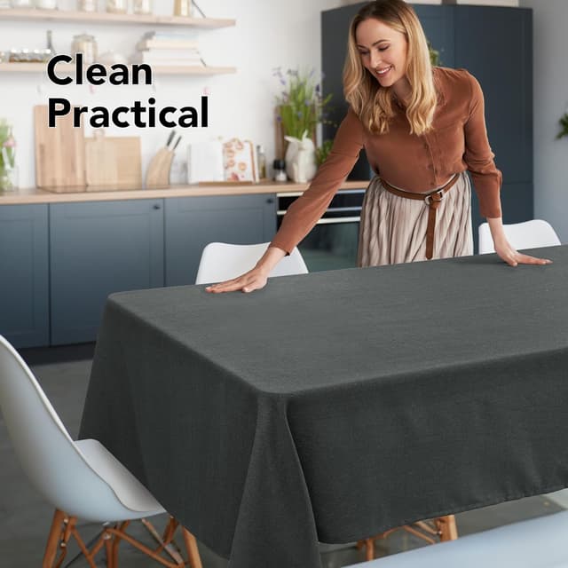 Thumbnail 6 de Deconovo Outdoor Tischdecke 130x160 cm Grau