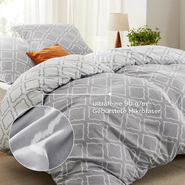 Detalle 2 de BEDSURE Bettwäsche 135x200 mit Reißverschluss