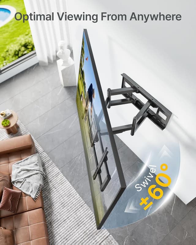 Thumbnail 3 de monTEK Heavy Duty Full Motion TV Wall Mount (43–98 Inch) — 265 lbs Capacity, 27.7" Extension, Max VESA 800x400mm