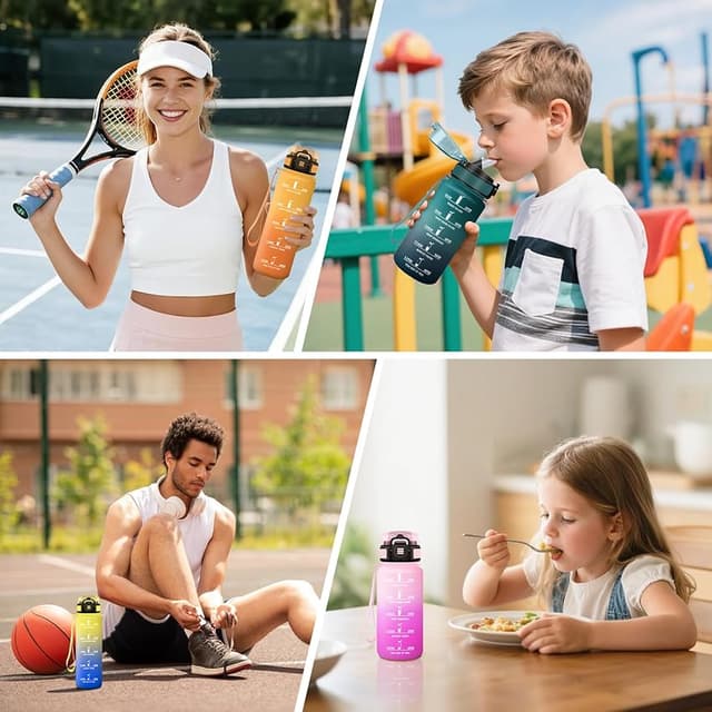 Thumbnail 6 de Botella Agua 1000 ml con paja motivacional 🚰