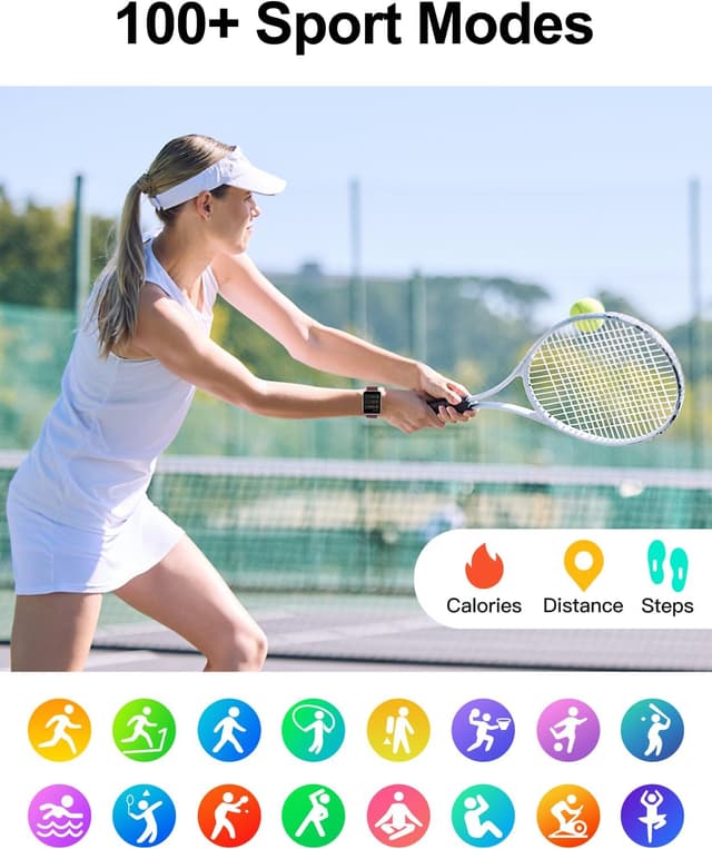 Thumbnail 2 de Dakofied Smartwatch donna con chiamate Bluetooth e cardiofrequenzimetro