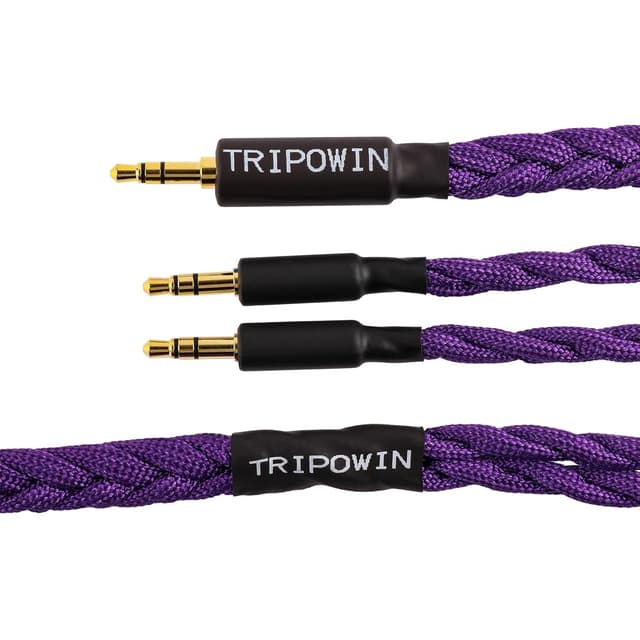 Detalle de Linsoul Tripowin GranVia cavo di ricambio audio OFC 3,5 mm (2 m) per cuffie HE4XX/HE-400i/HE400se