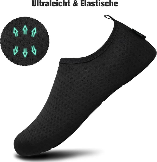 Detalle de SAGUARO Scarpe da scoglio con asciugatura rapida, 7 fori di drenaggio e suola antiscivolo (gr. 36-47)