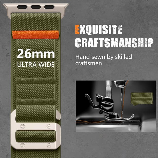 Detalle 2 de Bandletic Nylon Strap 26mm for Apple Watch Ultra