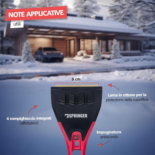 Thumbnail 6 de SPRINGER ZX2000 raschietti per il ghiaccio con lama in ottone e funzione di spianatura, made in Germany