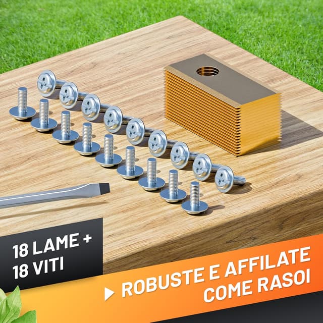 Detalle 1 de GRÜNTEK WORX 18 Lame ricambio tagliaerba