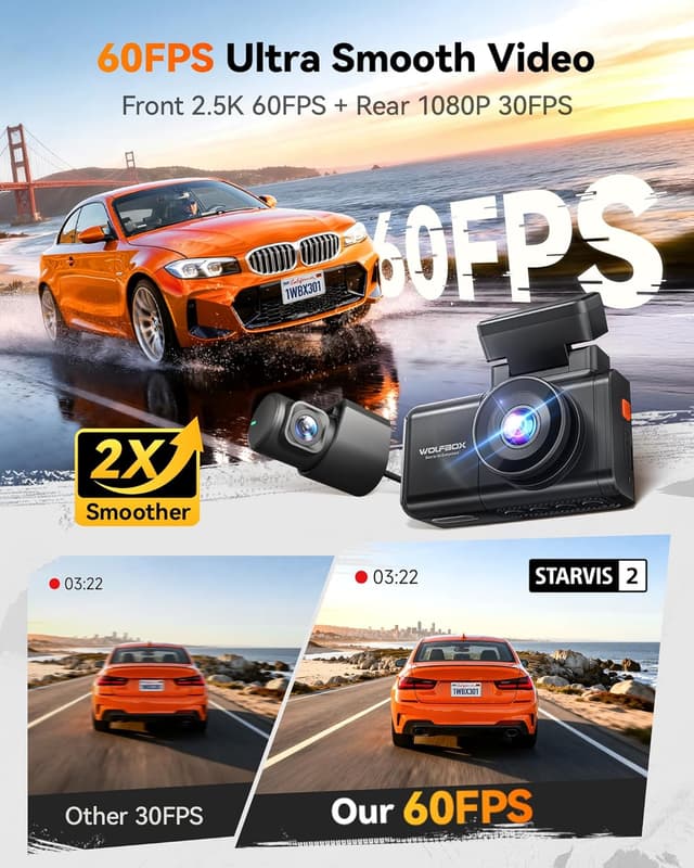 Detalle 2 de WOLFBOX X3 2.5K Dash Cam 64GB