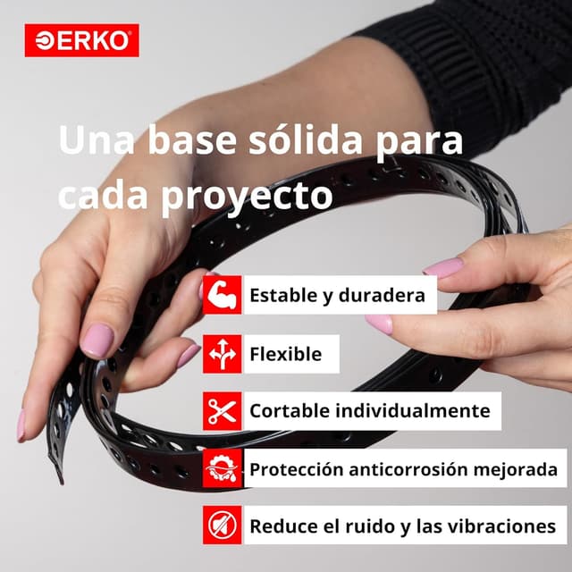 Thumbnail 2 de ERKO Cinta perforada galvanizada 19 mm x 10 m