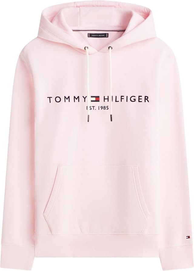 Detalle de Tommy Hilfiger Herren-Hoodie mit Kapuze „Tommy Logo“