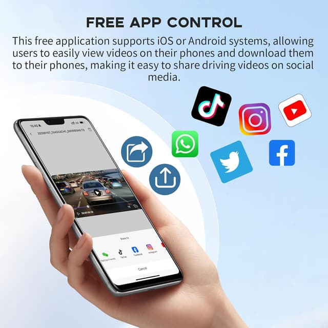 Detalle de Largest 11.5" Portable CarPlay Screen with Wireless CarPlay/Android Auto, Dual Dash Cam & App View