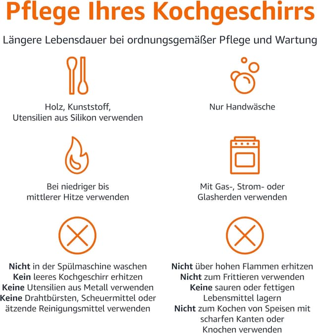 Detalle de Amazon Basics Keramik Antihaft-Kochgeschirr 15-teiliges Set (schwarz) – Töpfe, Pfannen & Küchenhelfer