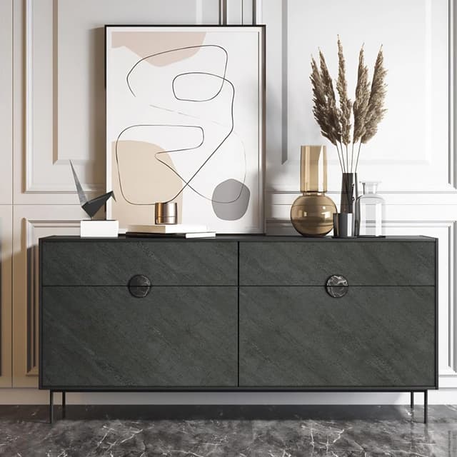 Detalle 2 de Honcet Grey Vinyl Wrap 30x200cm Dark Grey self-adhesive contact paper for kitchen furniture