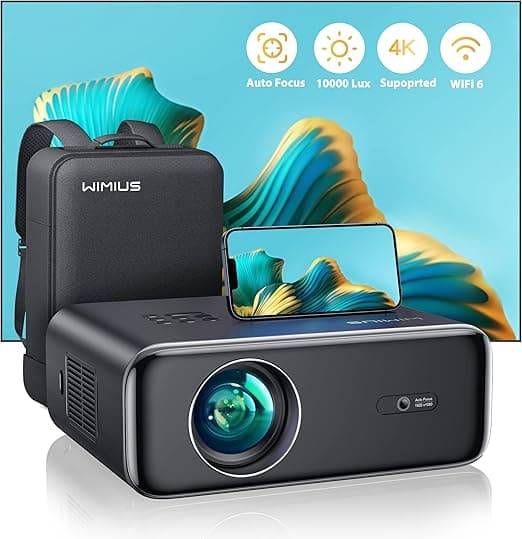 Detalle de WiMiUS Proyector 4K: Cine en Casa con 28000 Lúmenes 🎥