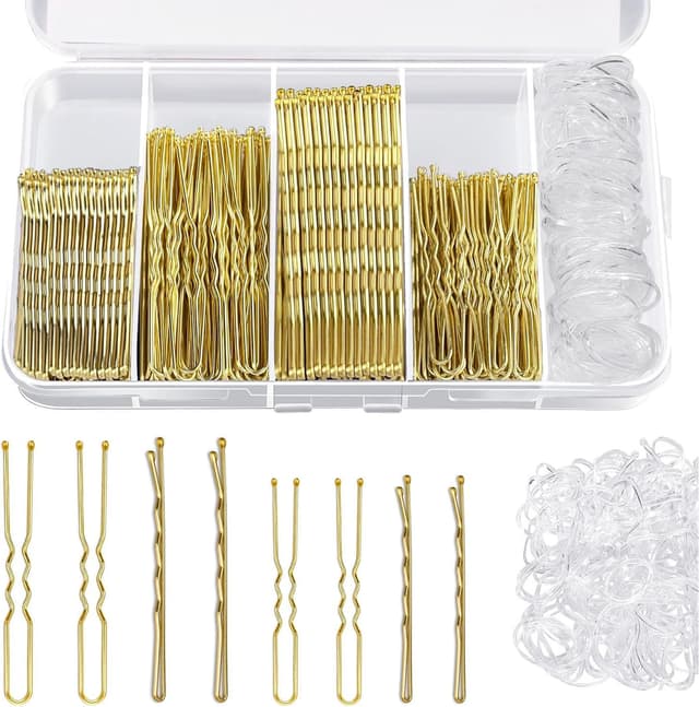 Thumbnail 6 de Set Xynovate da 300 forcine per capelli, mollette e fermagli invisibili con cerchietti trasparenti