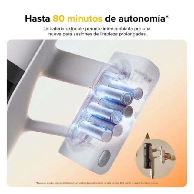Detalle de Roborock H60 Pro 170W 80 min aspiradora sin cable