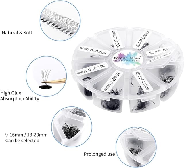 Thumbnail 3 de Volume Russes Cils 500 Fans 8D ⚙