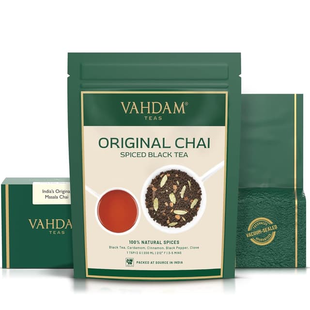 Thumbnail 6 de VAHDAM Masala Chai Tee als losem Blatt (100 g) – schwarze Tee-Mischung mit Zimt, Kardamom, Nelken & schwarzem Pfeffer