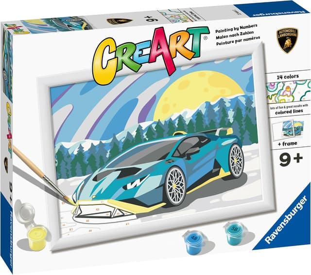 Detalle 2 de Ravensburger CreArt Lamborghini – Dipingere con i Numeri per bambini 9+ anni