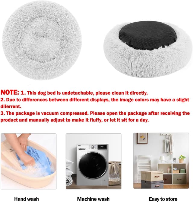 Thumbnail 5 de Nepfaivy Calming Donut Bed 50 cm for Pets