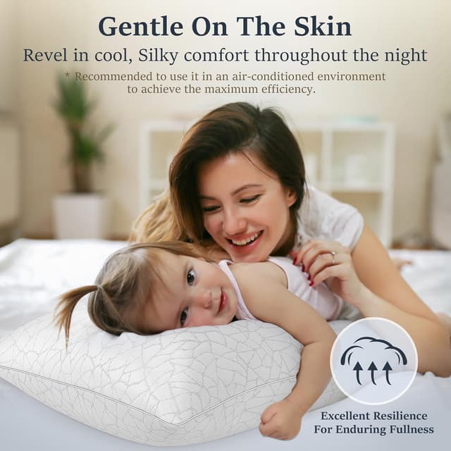 Detalle de COZSINOOR Queen Size Bed Pillows (Set of 2) with Cooling Down-Alternative Fill