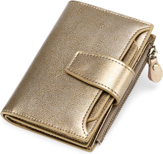 Thumbnail 6 de SENDEFN women’s RFID blocking genuine leather small compact bi-fold wallet with ID window