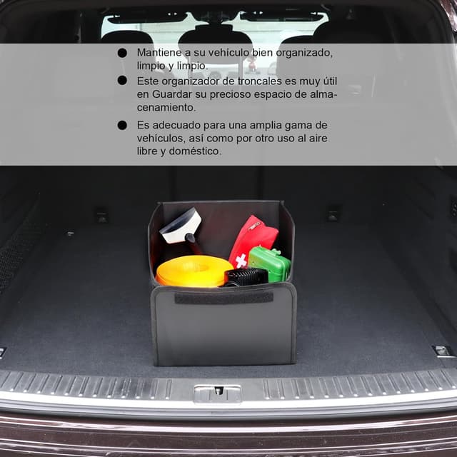 Detalle de ENERFERO faltbarer Kofferraum-Organizer aus PU – wasserdicht, rutschfeste Standfläche, vielseitige Aufbewahrungsbox