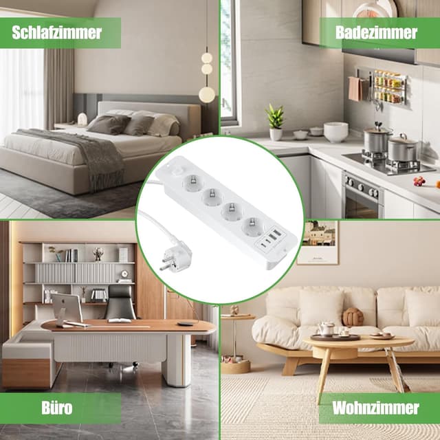 Thumbnail 6 de KEAGAR Versenkbare Steckdose 2 m Kabel 🔌