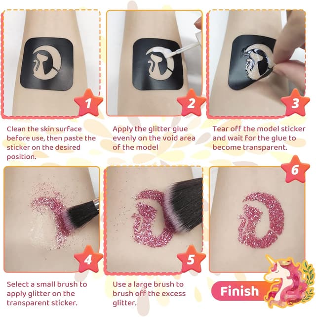 Thumbnail 6 de Bledras Temporary Glitter Tattoo 30 Colori Kit