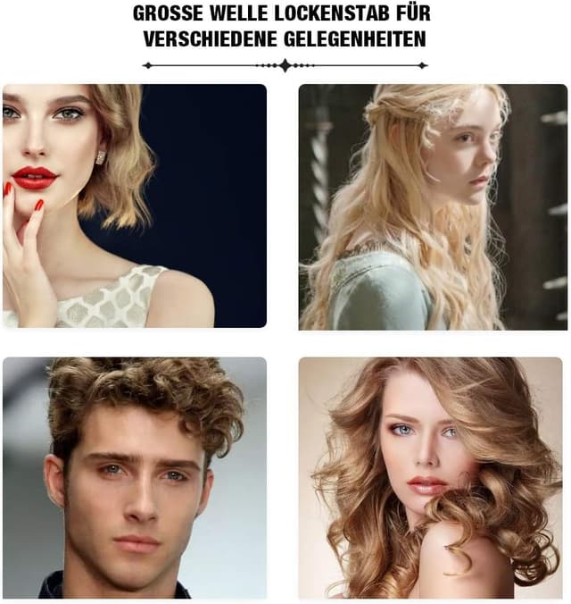 Detalle 2 de 22 mm Dreifach-Barrel Lockenstab für Wellen